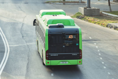 Image of 'A bus hit a pedestrian in Tashkent.'