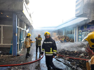 Изрображение 'Крупный пожар произошел на рынке в Ташкенте (видео)'