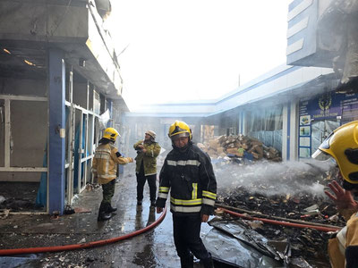 Image of 'Are there any victims in the fire at "Beshkurgan"?'