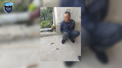 Изрображение 'В Бектемирском районе остановили пьяного мужчину, угрожавшего зарезаться'