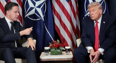 'AQSh prezidenti Donald Trump NATOni yana tanqid qildi.'ning rasmi