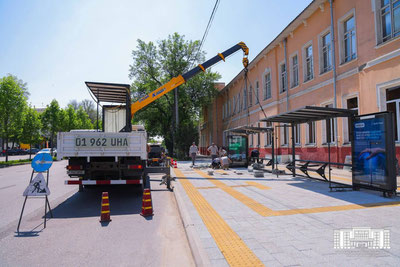Изрображение 'В Ташкенте начали применять новый подход к обустройству остановок общественного транспорта'