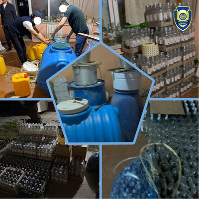 Image of 'A secret alcohol workshop was exposed in Samarkand.'