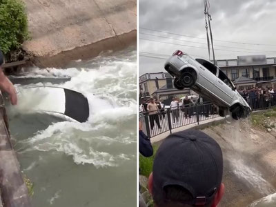 Image of 'In Surkhandarya, the Gentra river overflowed its banks.'