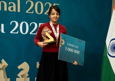 Изрображение 'Афруза Хамдамова стала чемпионкой мира по рапиду'