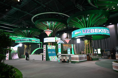 Изрображение 'Президент Узбекистана посетил выставку Регионального экологического саммита в Астане'