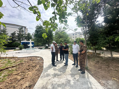 Изрображение 'В Мирабадском районе проверили сообщения о застройке зелёной зоны'