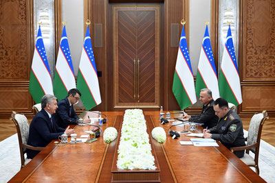 Изрображение 'Президент заслушал доклад об укреплении военного сотрудничества с Турцией'