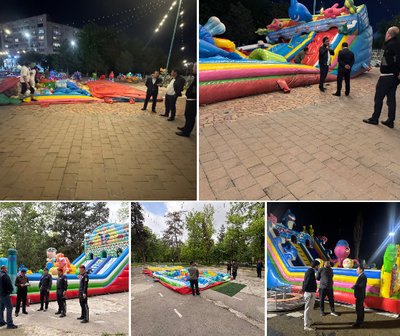 Изрображение 'В Ташкенте усилили рейды против нелегальных детских батутов'