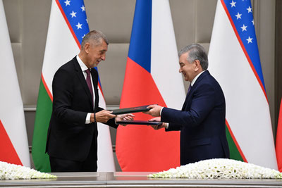 Изрображение 'Подписан пакет соглашений между Узбекистаном и Чехией'