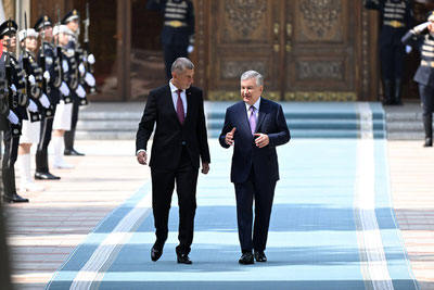 Image of 'The Prime Minister of the Czech Republic was ceremonially welcomed at Koksaroy.'